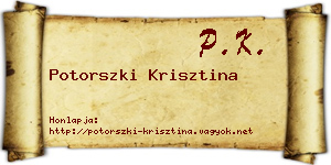 Potorszki Krisztina névjegykártya
